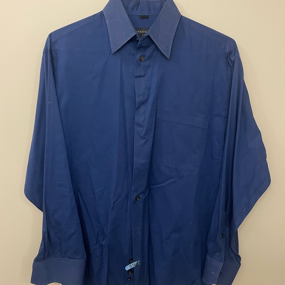 Kenneth Cole Classic Blue Dress Shirt